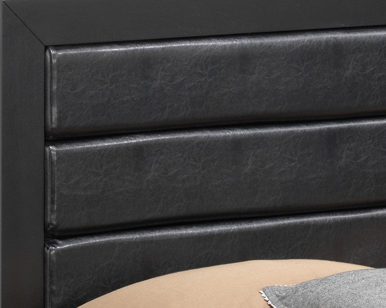 Sleek Transitional Black Storage Bed