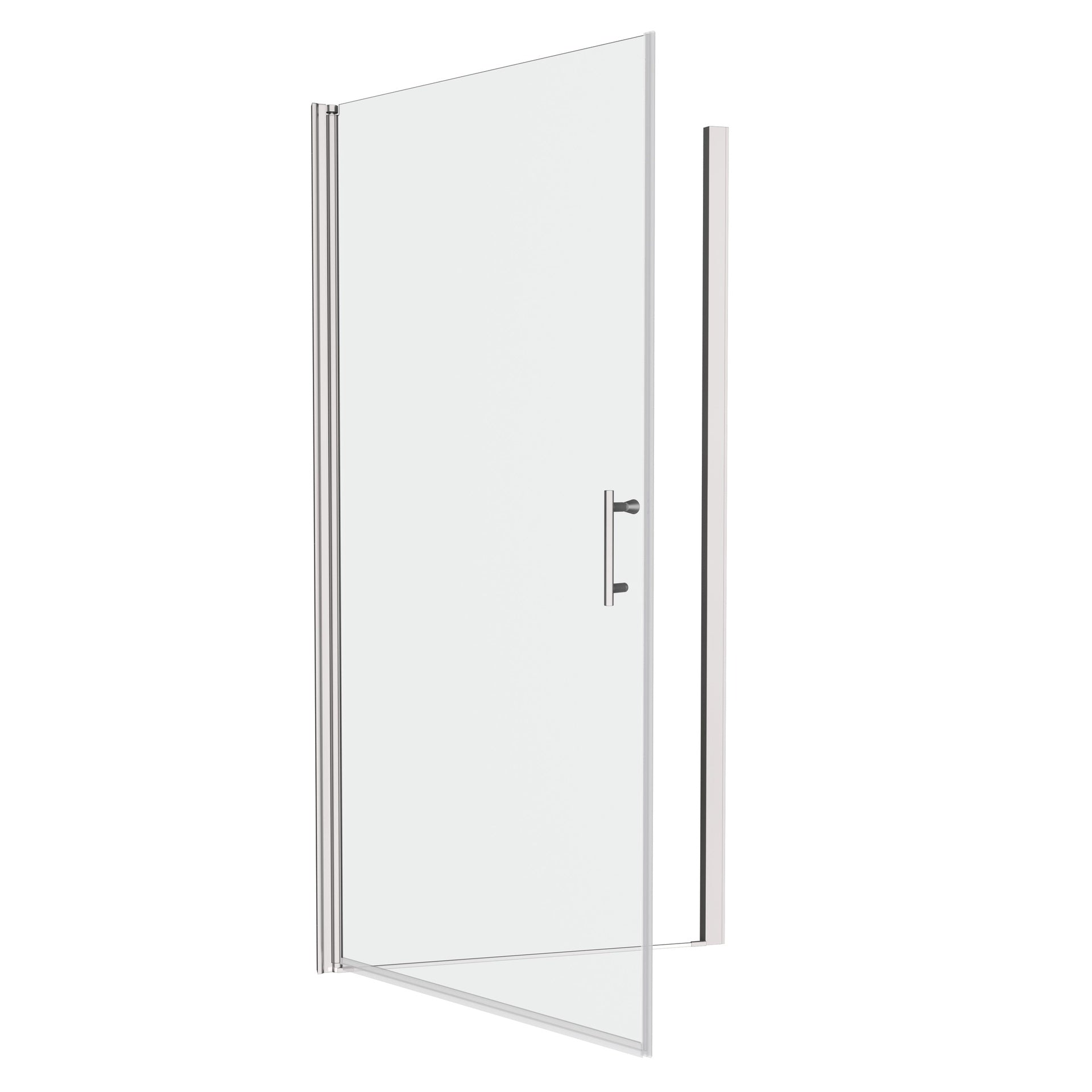 1 3/8" adjustment,universal pivot shower door, open outside, with 1/4" tempered glass finish 3272