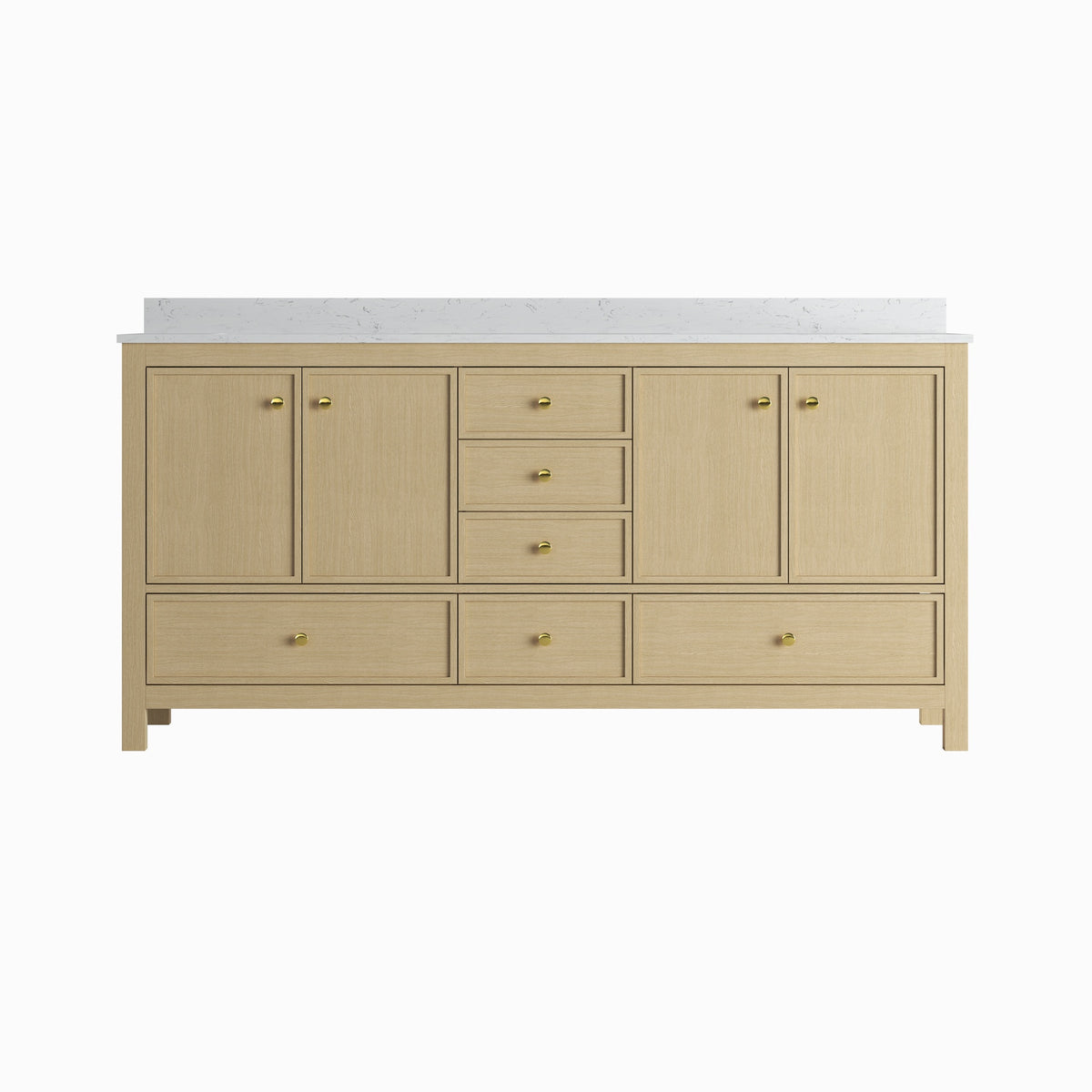 72" Double Sinks Bathroom Vanity Cabinet,Bathroom Storage Vanity Cabinet in Oak