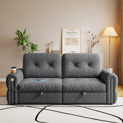 It is a multi-functional sofa, a 80.4-inch convertible sofa bed, and a 2-in-1 piece suitable for both sitting and lying down. Made of  Sheneyron fabric, it is suitable for living rooms, bedrooms