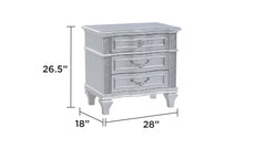 Mystic Contemporary Style Nightstand made with wood in Silver (INCLUDES ONLY NIGHTSTAND)  same as B009P309544 (CA inventory)