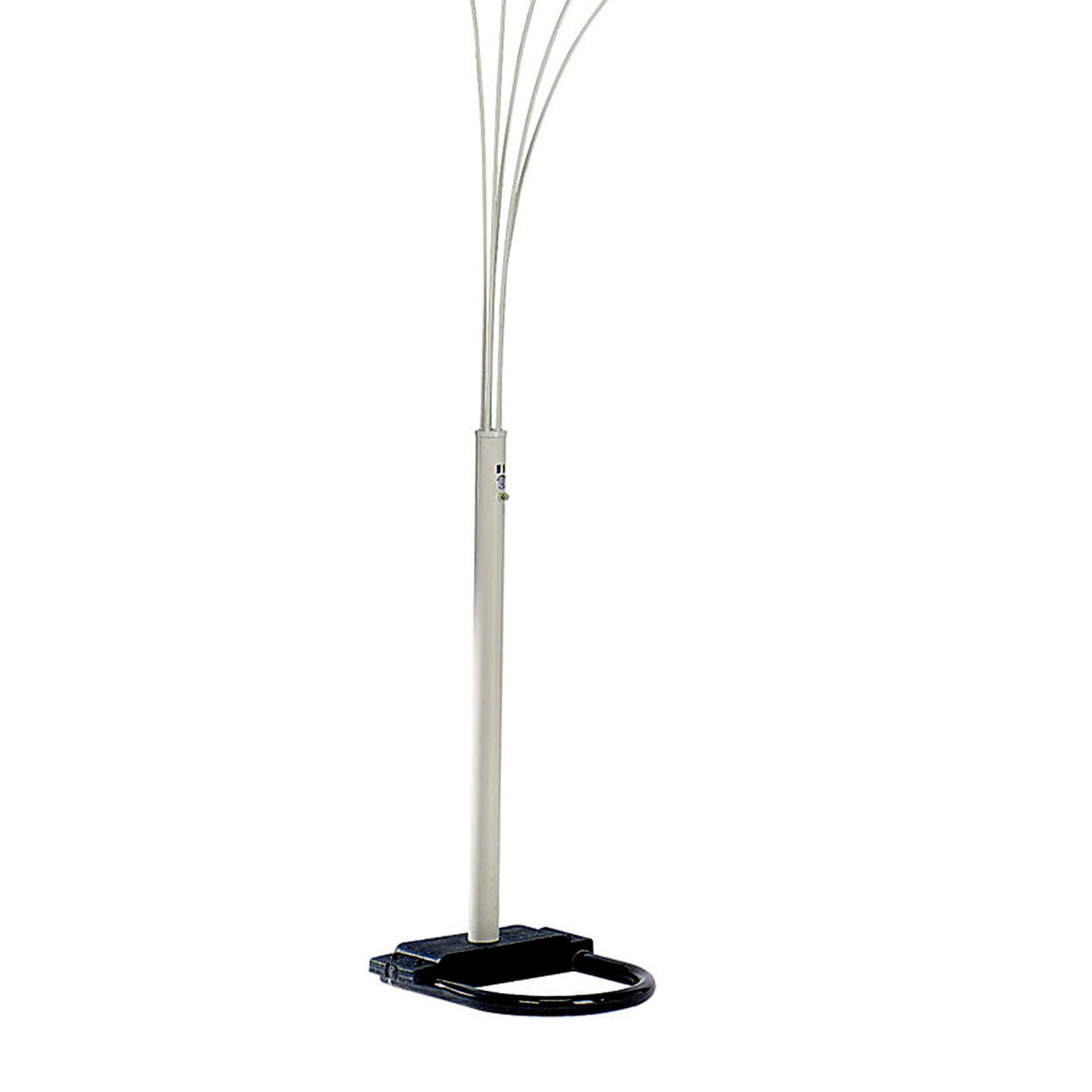 84" Tall Metal Floor Lamp with White finish and 5 adjustable Arch Arms