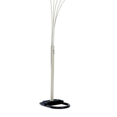 84" Tall Metal Floor Lamp with White finish and 5 adjustable Arch Arms