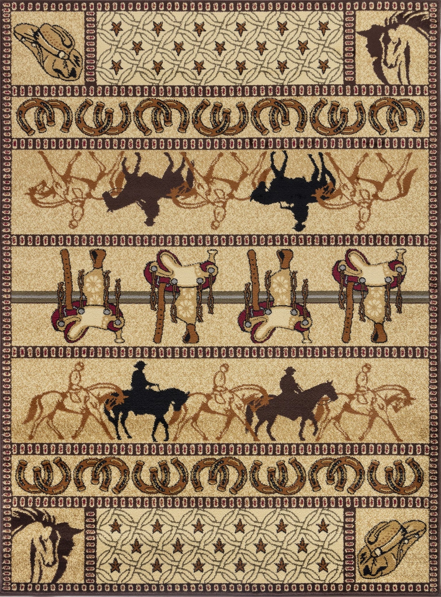 Tribes GC_YLS4009 Beige 2 ft. x 3 ft. Southwest Area Rug