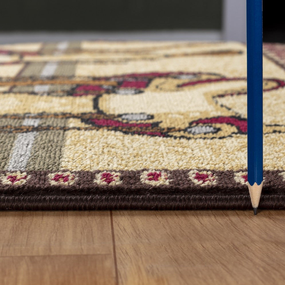 Tribes GC_YLS4009 Beige 2 ft. x 3 ft. Southwest Area Rug