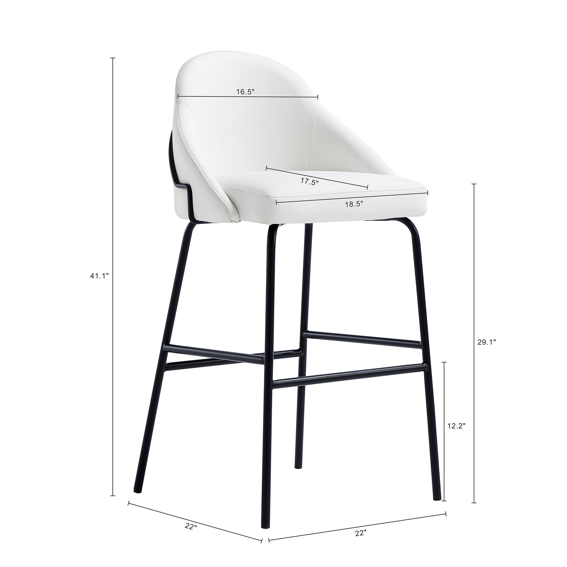 Barstool in White and Black