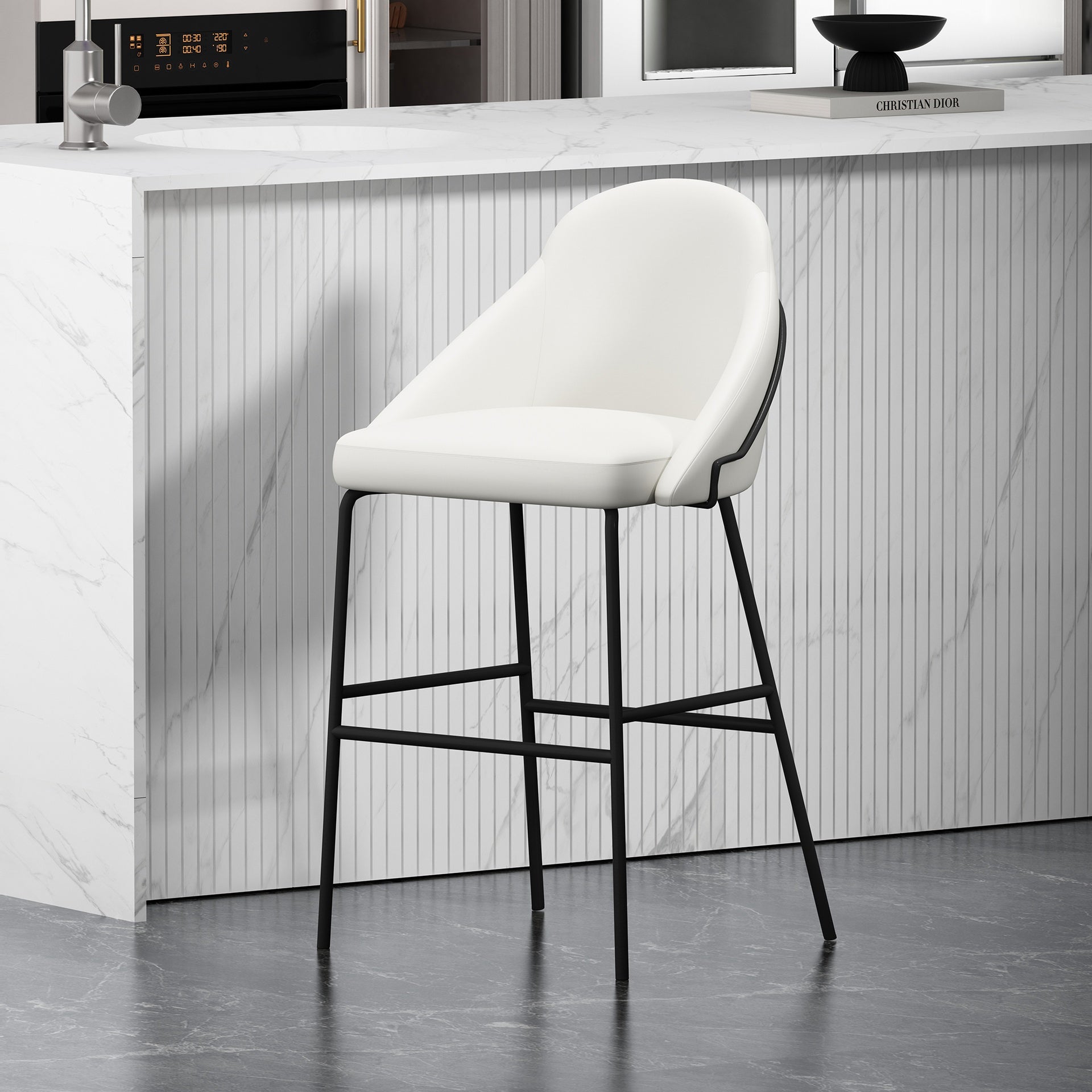 Barstool in White and Black