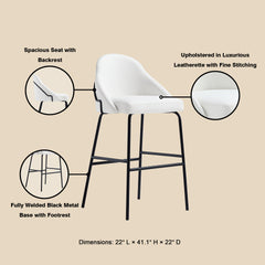 Barstool in White and Black