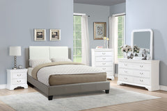 CAL-KING BED in White & Grey