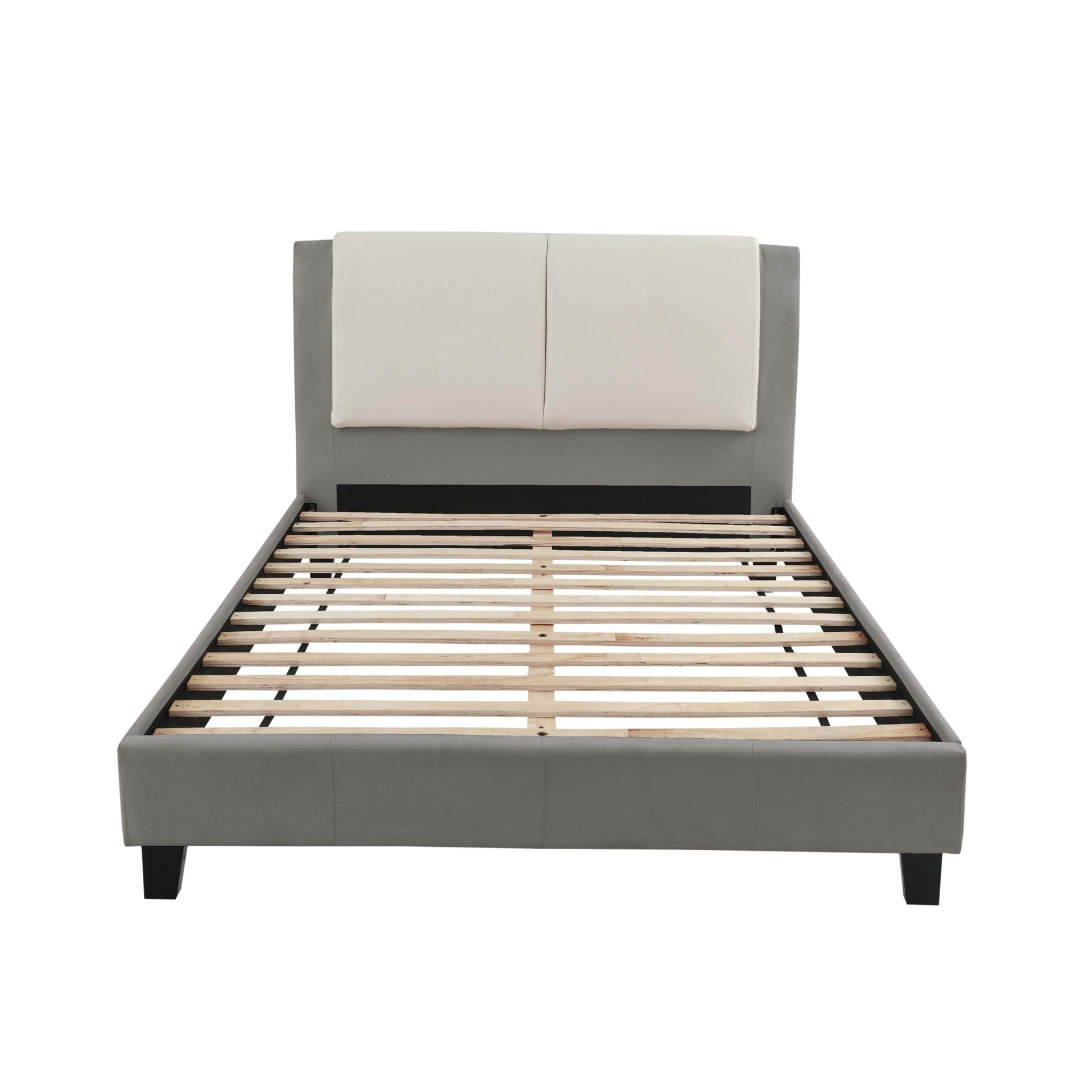 CAL-KING BED in White & Grey