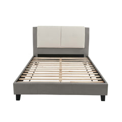 CAL-KING BED in White & Grey