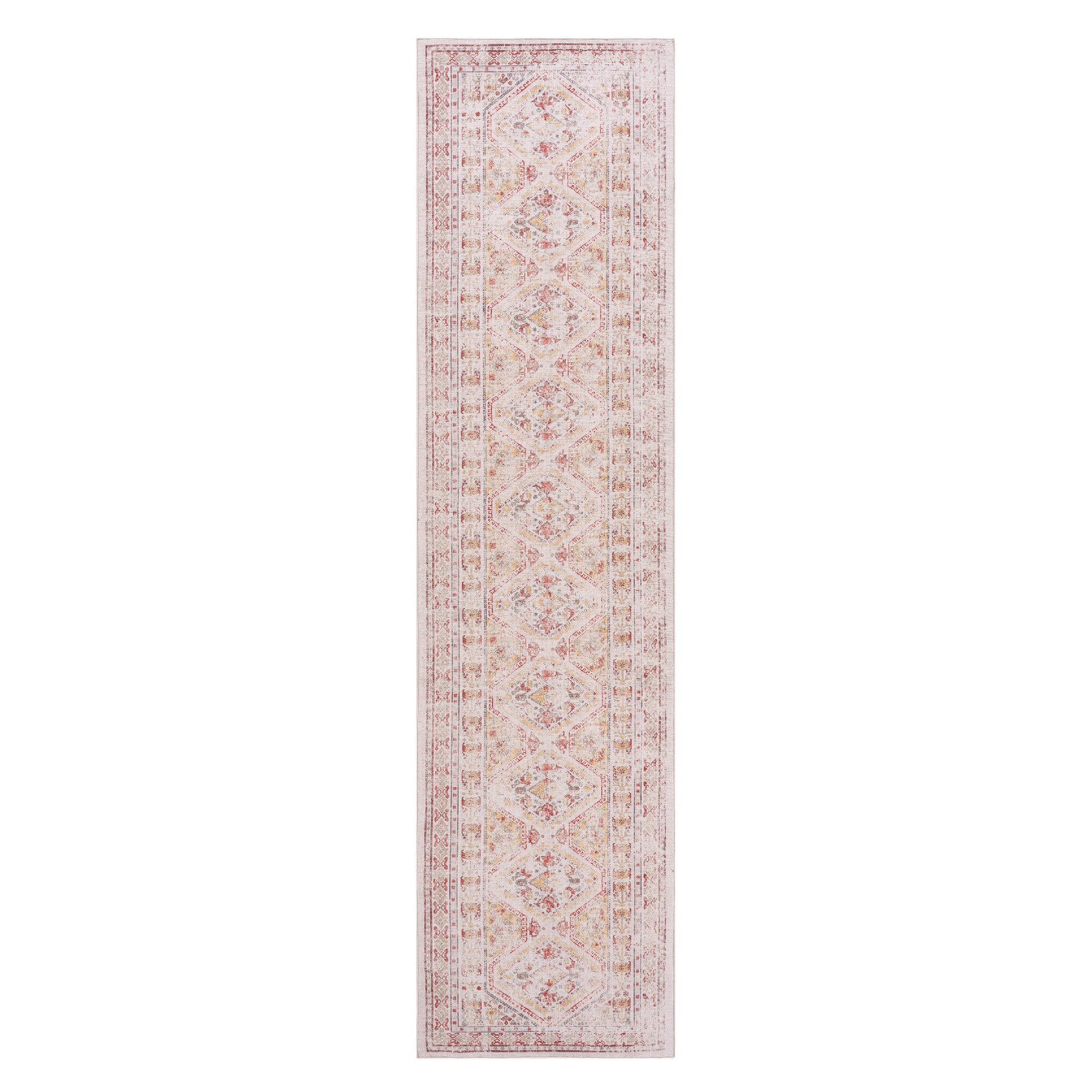 MAVAL Beige Washable Rug 2'6'' x 10' Runner Rug (Beige, 2'6'' x 10')
