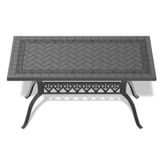 5-Piece Set Of Cast Aluminum Patio Furniture With Brown Cushions(same sku:W1710S00079)