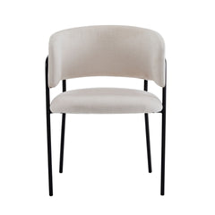 Modern Upholstered Arm Dining Chair Set of 2-Beige