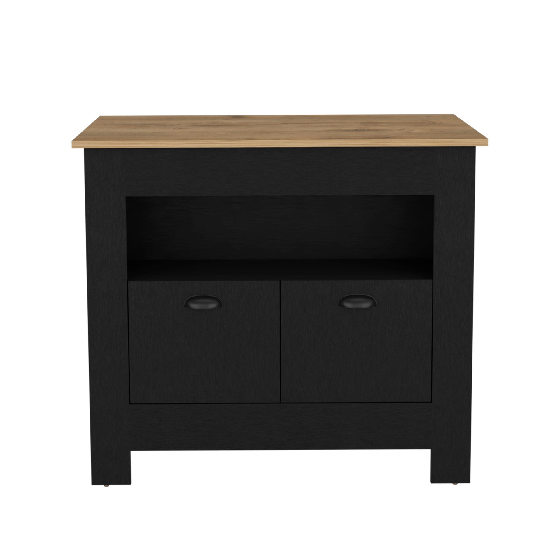 Arlet Kitchen Island Two Door Cabinet and Shelf