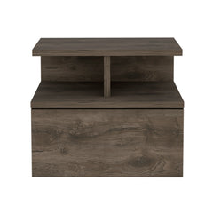 Adele Floating Nightstand with Drawer and Open Storage Shelves
