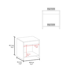 Chroma 16.5" Tall Minimalistic Nightstand with open shelf