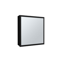 Duma 21.1" H x 19.7" W Mirror Medicine Cabinet, One door with Four interior Shelves for Bathroom, Kitchen Black
