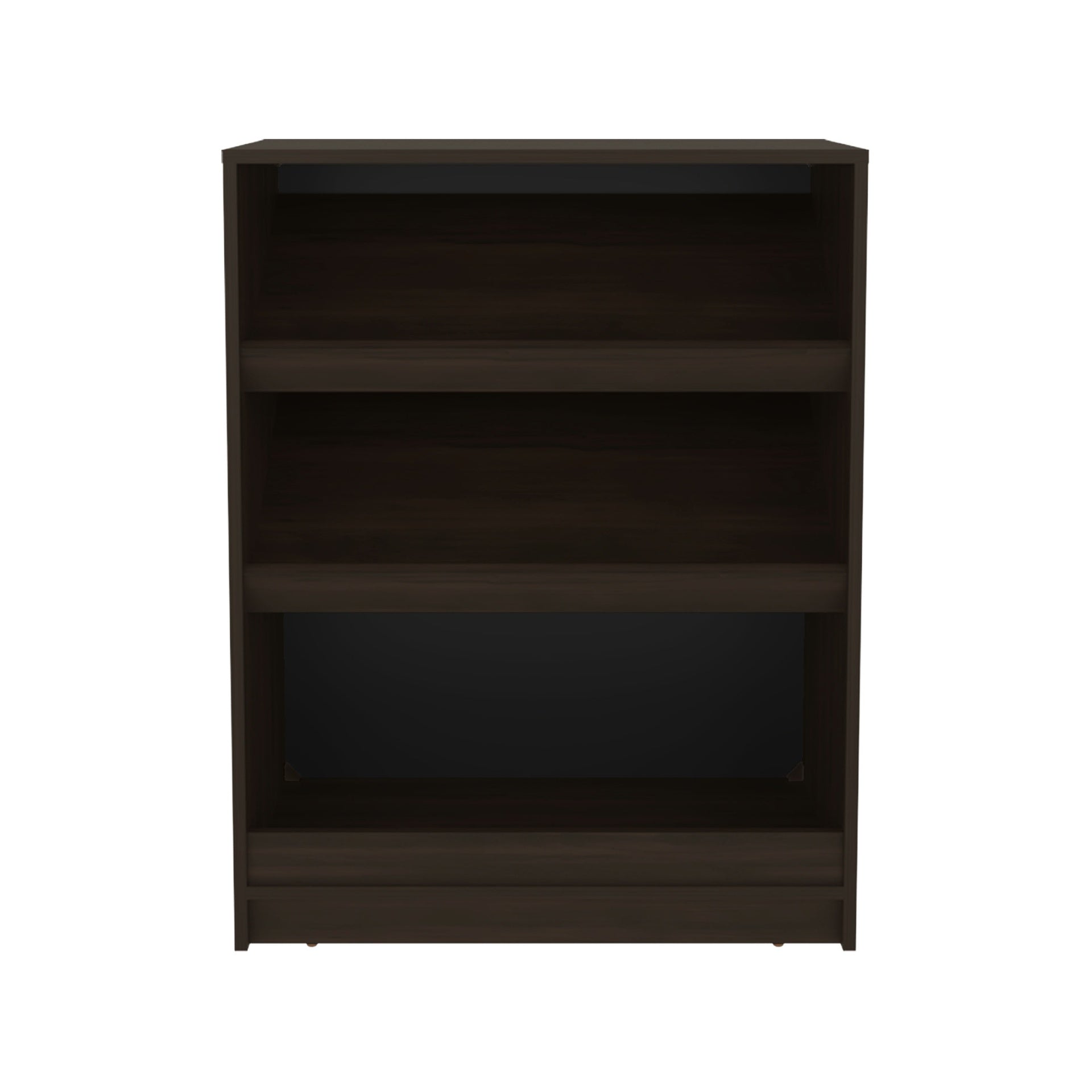 Toby 3-Tier Shoe Rack With Open Shelves Freestanding Shoe Organizer For Entryway Or Closet, Stained Walnut