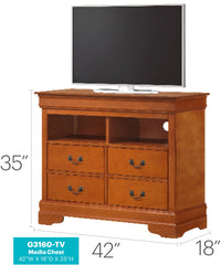 Elegant Oak Media Chest For Your Living Space