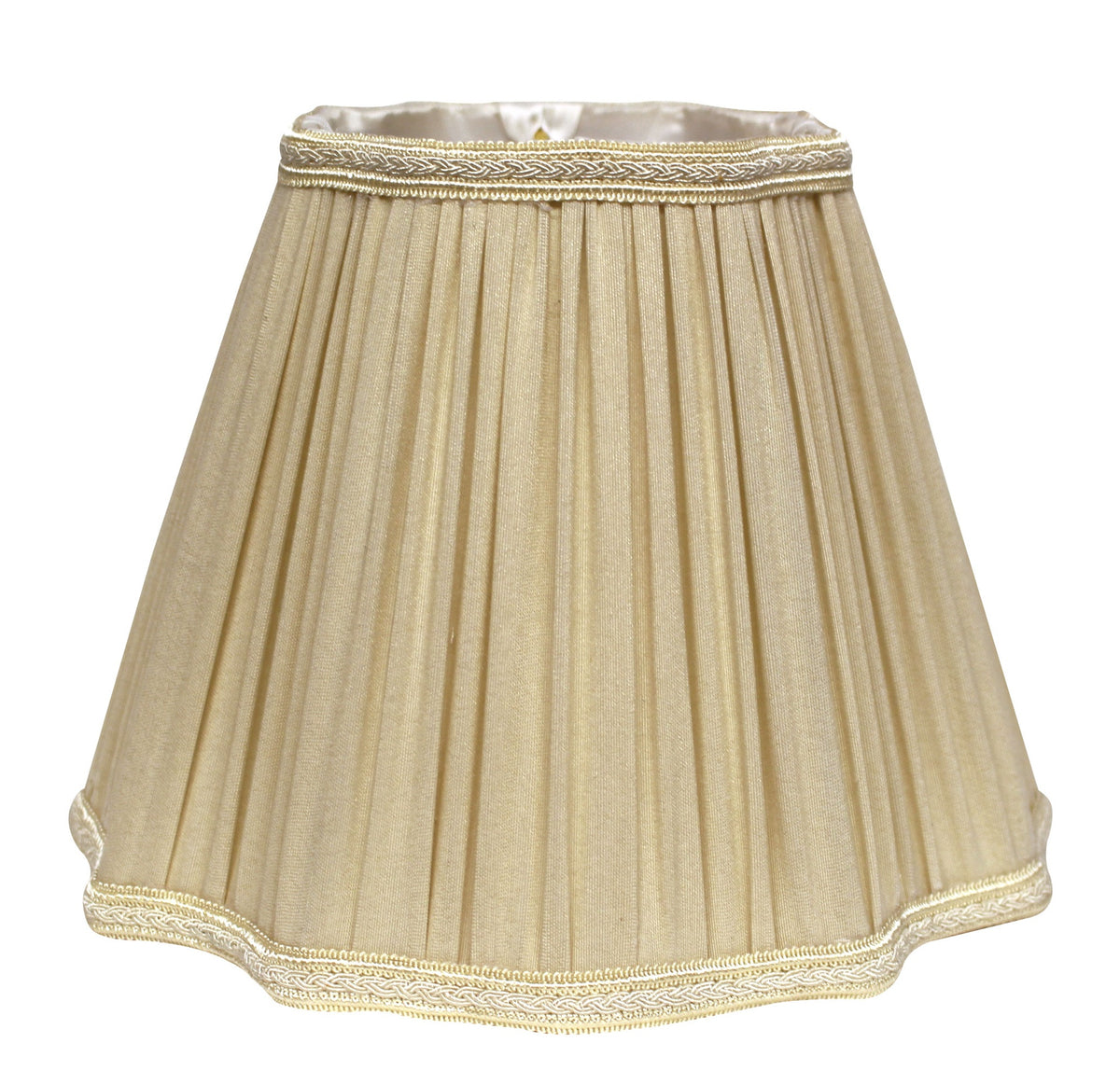 Slant Inverted Corners Fancy Square Pleated Softback Lampshade with Washer Fitter, Taupe