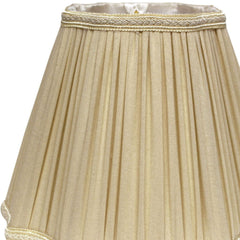 Slant Inverted Corners Fancy Square Pleated Softback Lampshade with Washer Fitter, Taupe