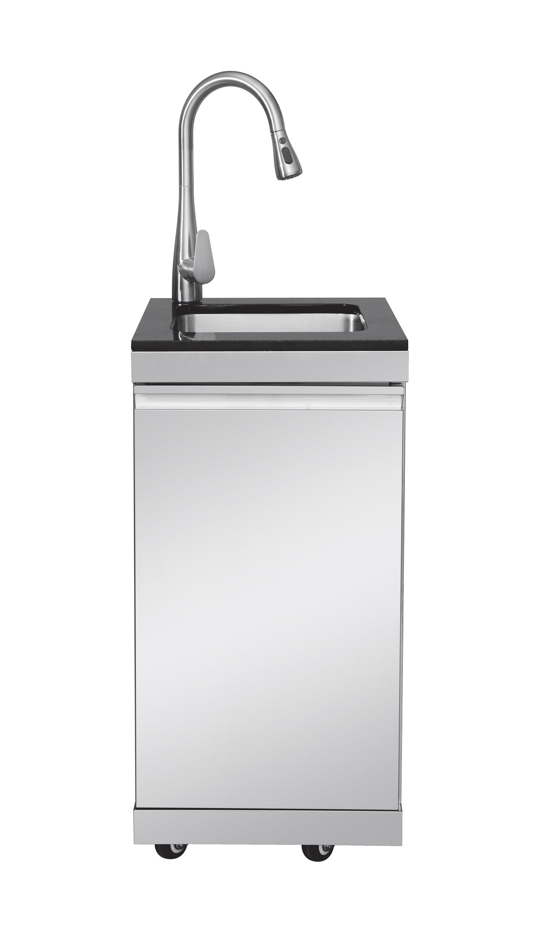Silver 4-Burner 72000 BTU Deluxe Stainless Steel Gas Outdoor Kitchen Bar Barbecue Island Grill +Three Drawer Lockers + Single Door Stainless Steel Sink/Faucet