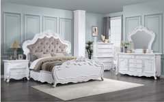 Latisha White Finish Nightstand