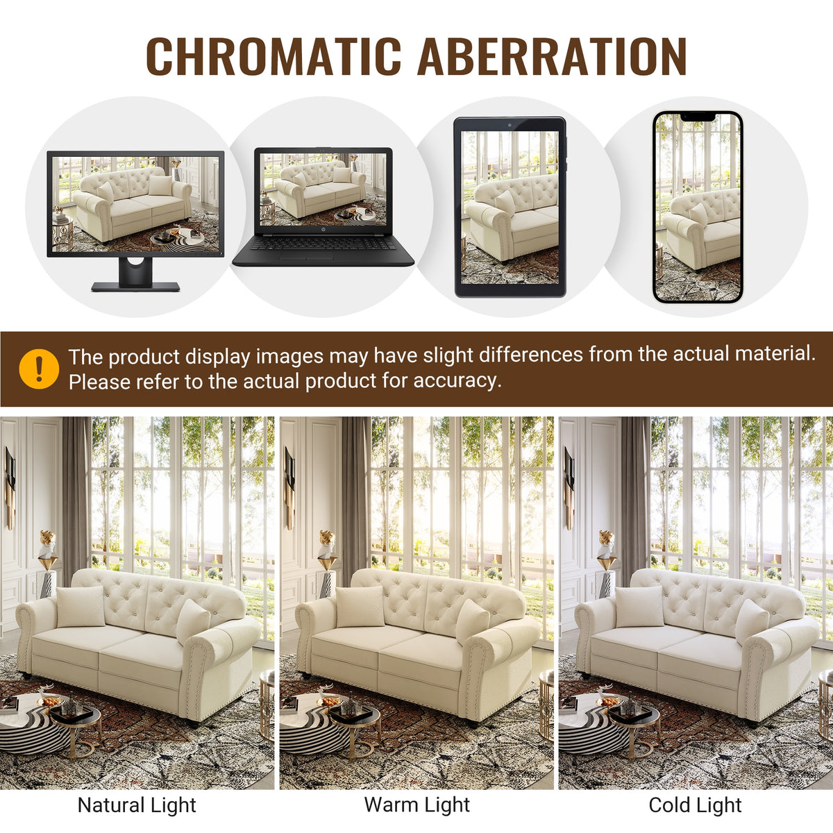 Velvet Ottoman to Combine with Single Seater Sofa, 2 Seater Sofa and 3 Seater Sofa, Suitable for Living Rooms, Apartments, Offices,Beige/White