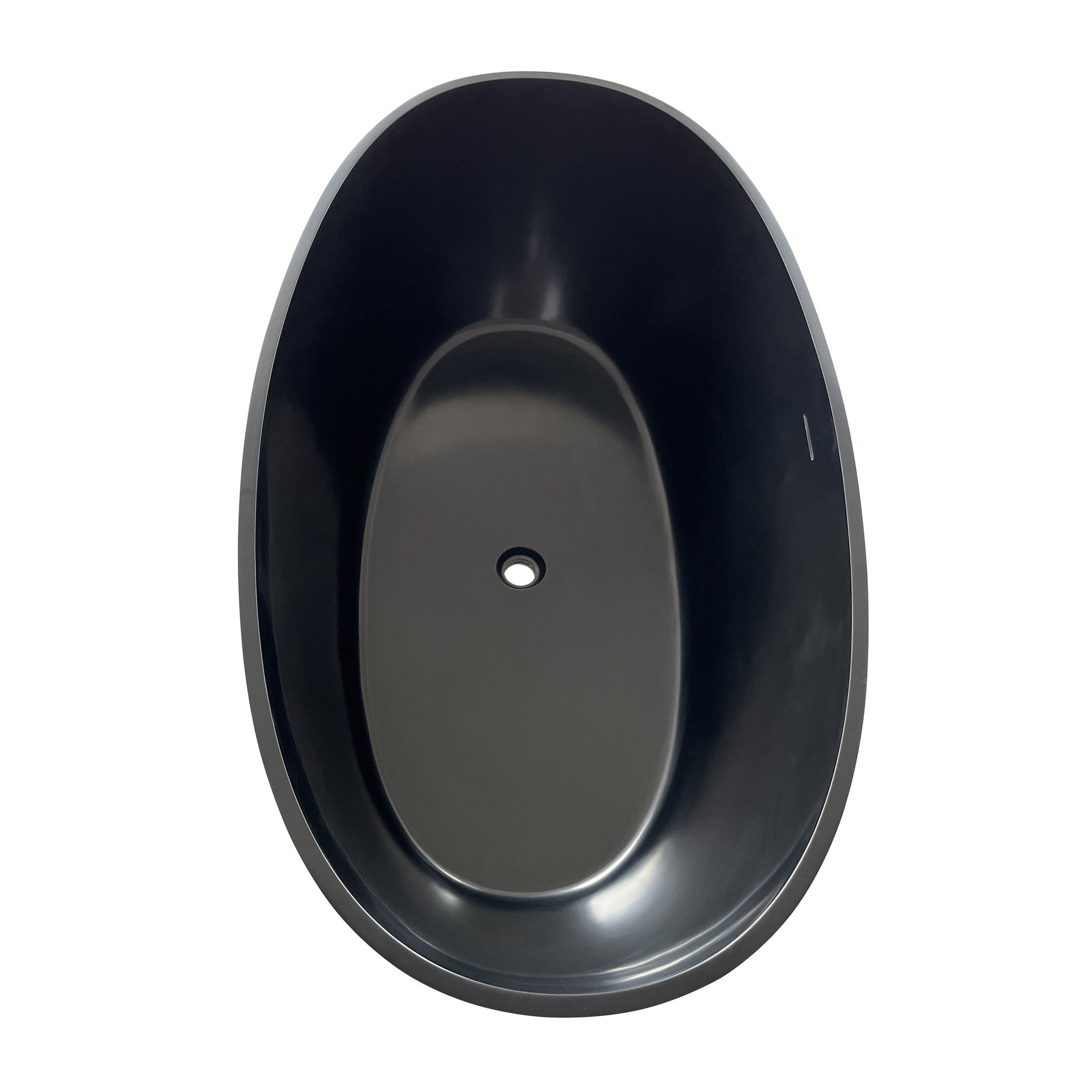 55" Premium Solid Surface Deep Soaking Bathtub