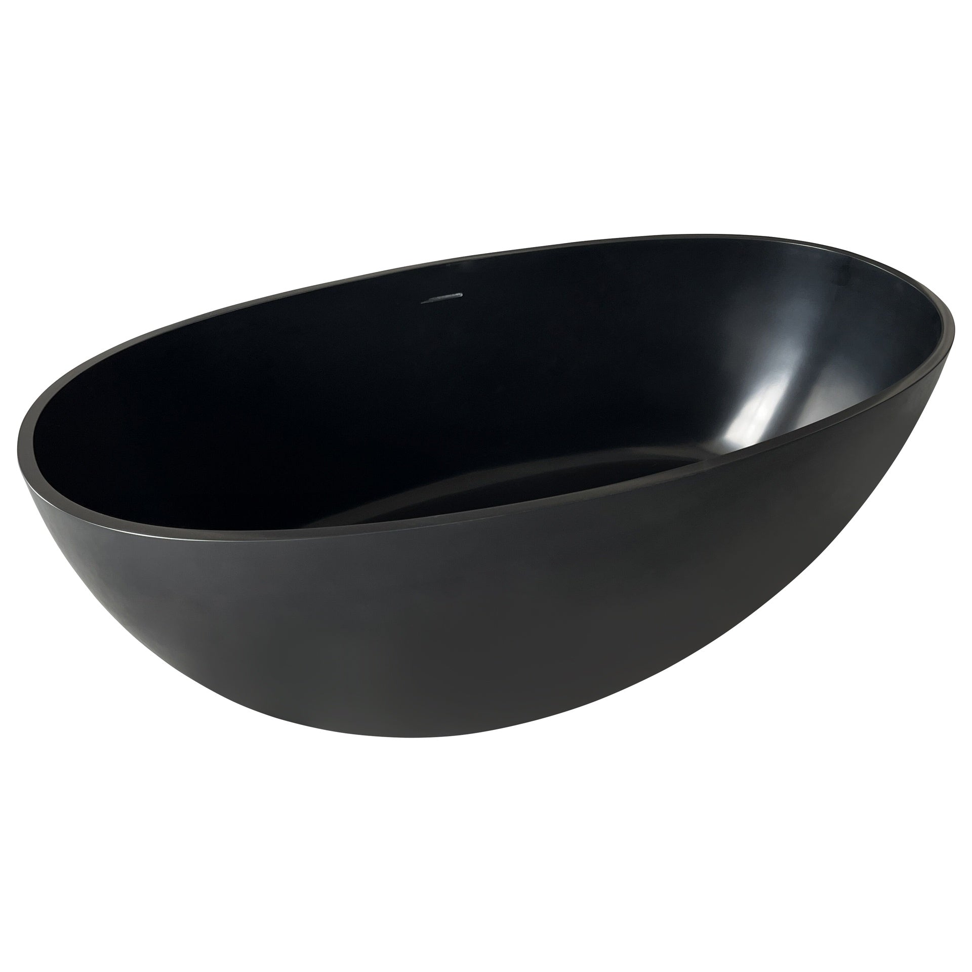55" Premium Solid Surface Deep Soaking Bathtub