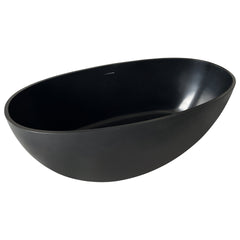 55" Premium Solid Surface Deep Soaking Bathtub