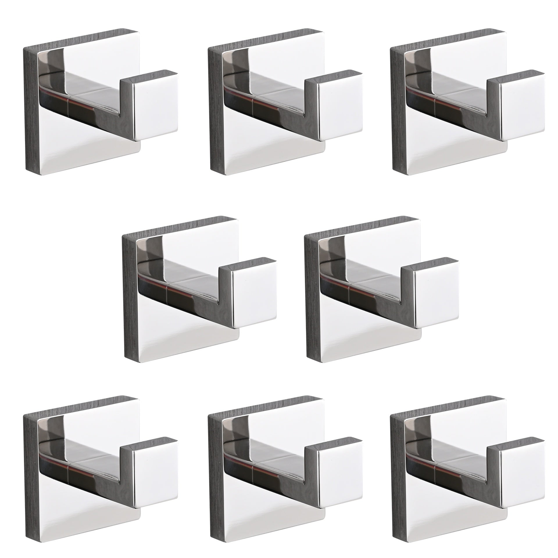 8 Pack Wall-Mounted Stainless Steel Bathroom Towel Hooks/Coat Hooks for Bathroom, Bedroom, Kitchen