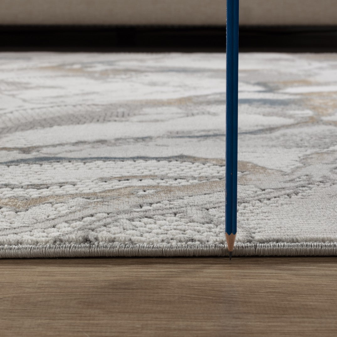 Geometrix GC_DIM1001 Gray 2 ft. 7 in. x 9 ft. 10 in. Area Rug
