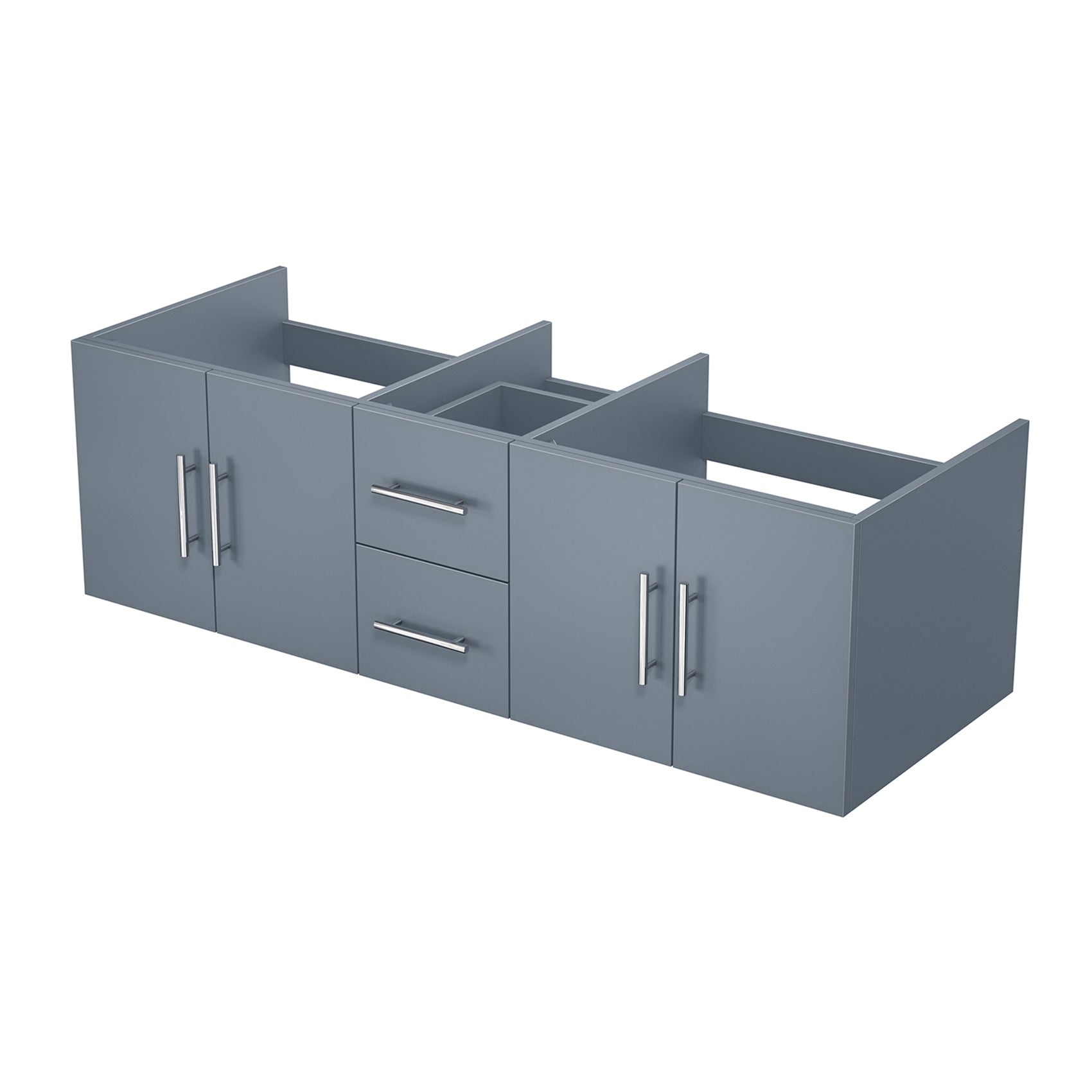 Dark Grey Double Bath Vanity 60 in. W x 22 in. D