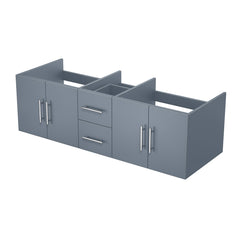 Dark Grey Double Bath Vanity 60 in. W x 22 in. D