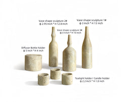 Gold Yellow Beige natural marble living room accessories set, natural stone, luxury 7 pcs set, genuine marble, real marble