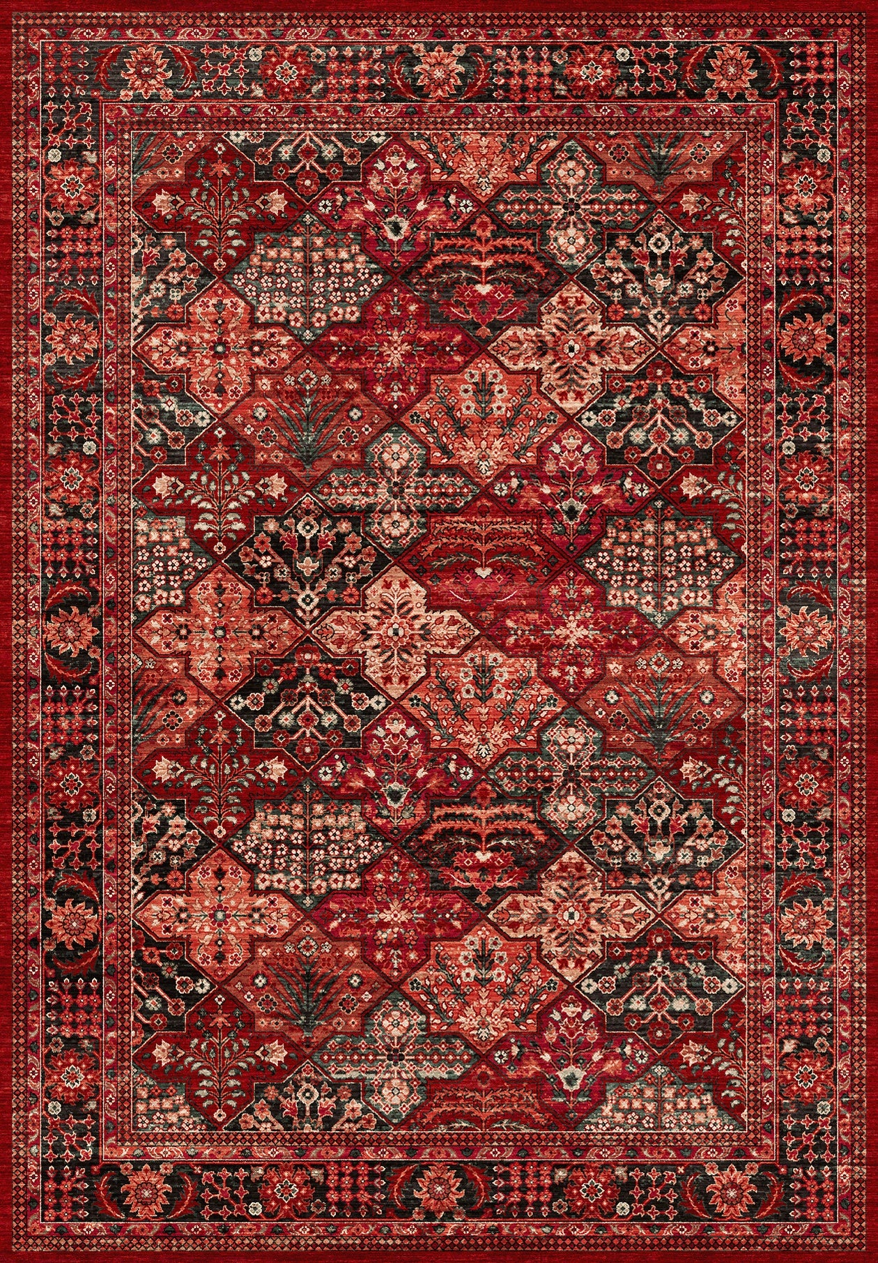 Majestic GC_RYL1010 Red 5 ft. 3 in. x 7 ft. 3 in. Area Rug