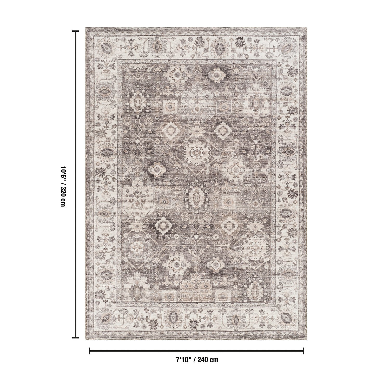 Majestic GC_RYL1008 Brown 7 ft. 10 in. x 10 ft. 6 in. Area Rug