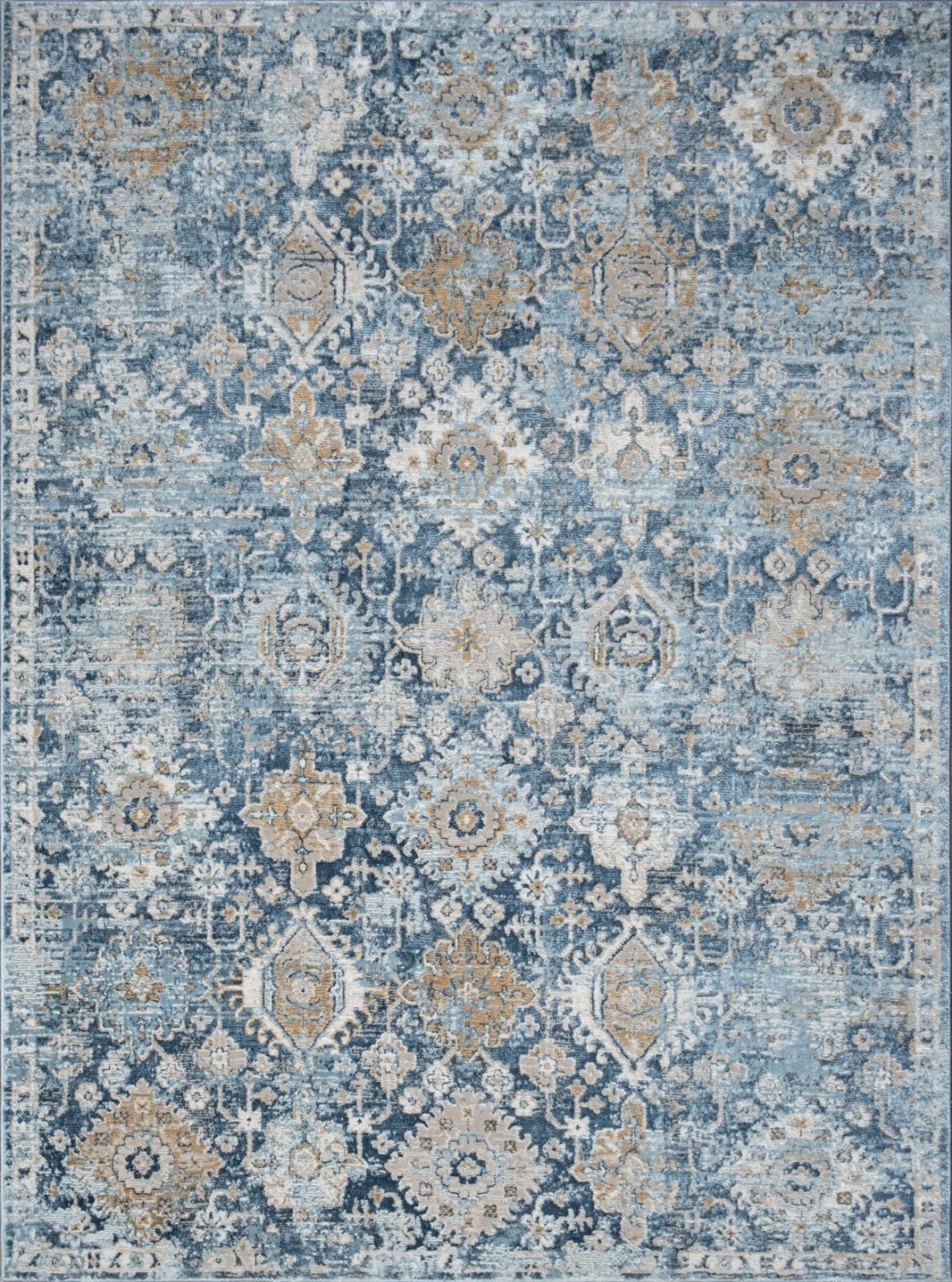 Noble GC_GEN7005 Blue 2 ft. 7 in. x 7 ft. 3 in. Area Rug