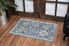 Noble GC_GEN7005 Blue 2 ft. 7 in. x 7 ft. 3 in. Area Rug