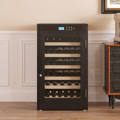 LED Touch Screen Display Constant Temperature Black Grape Wine Cooler