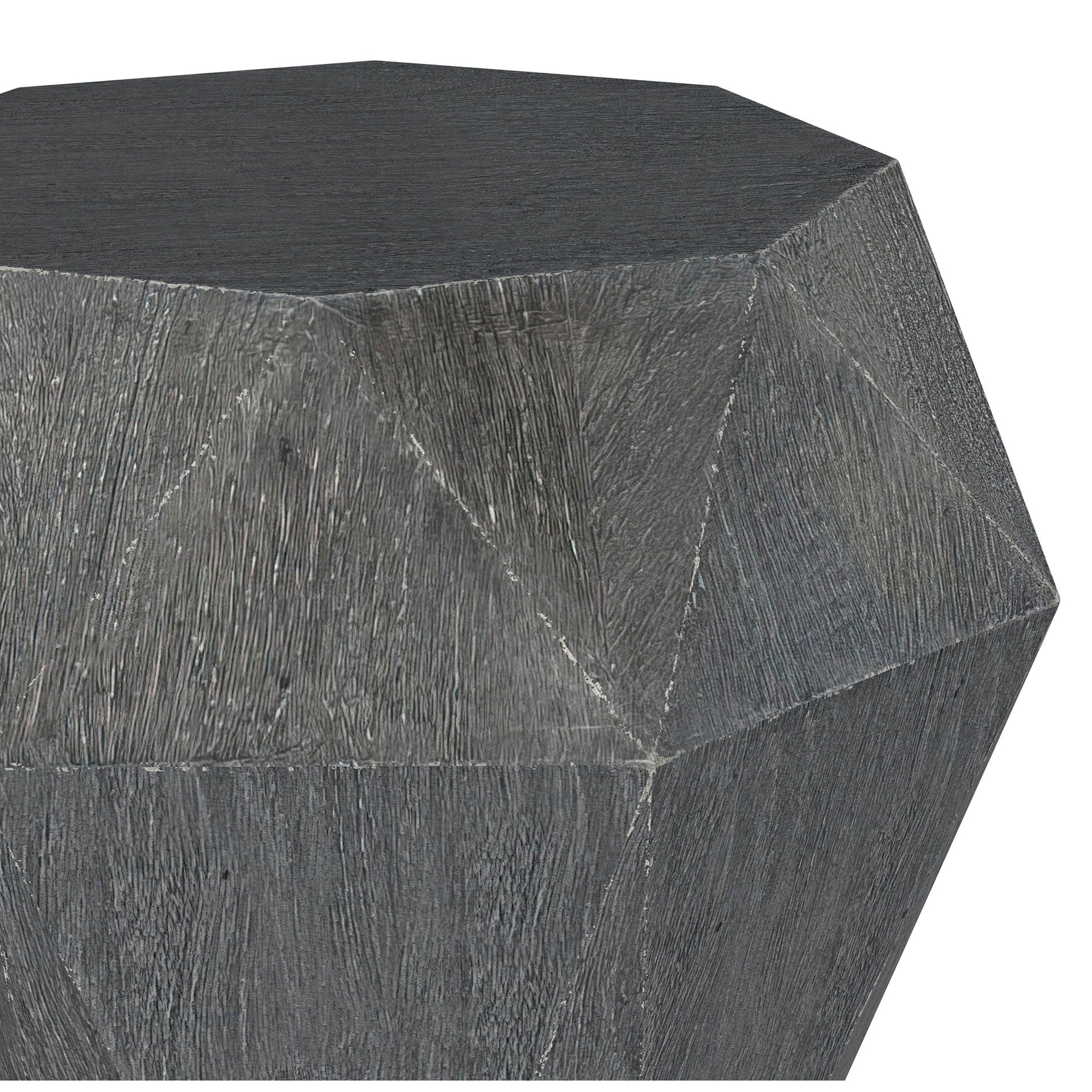Pringle Grey Octagonal Solid Mango Wood Side Table