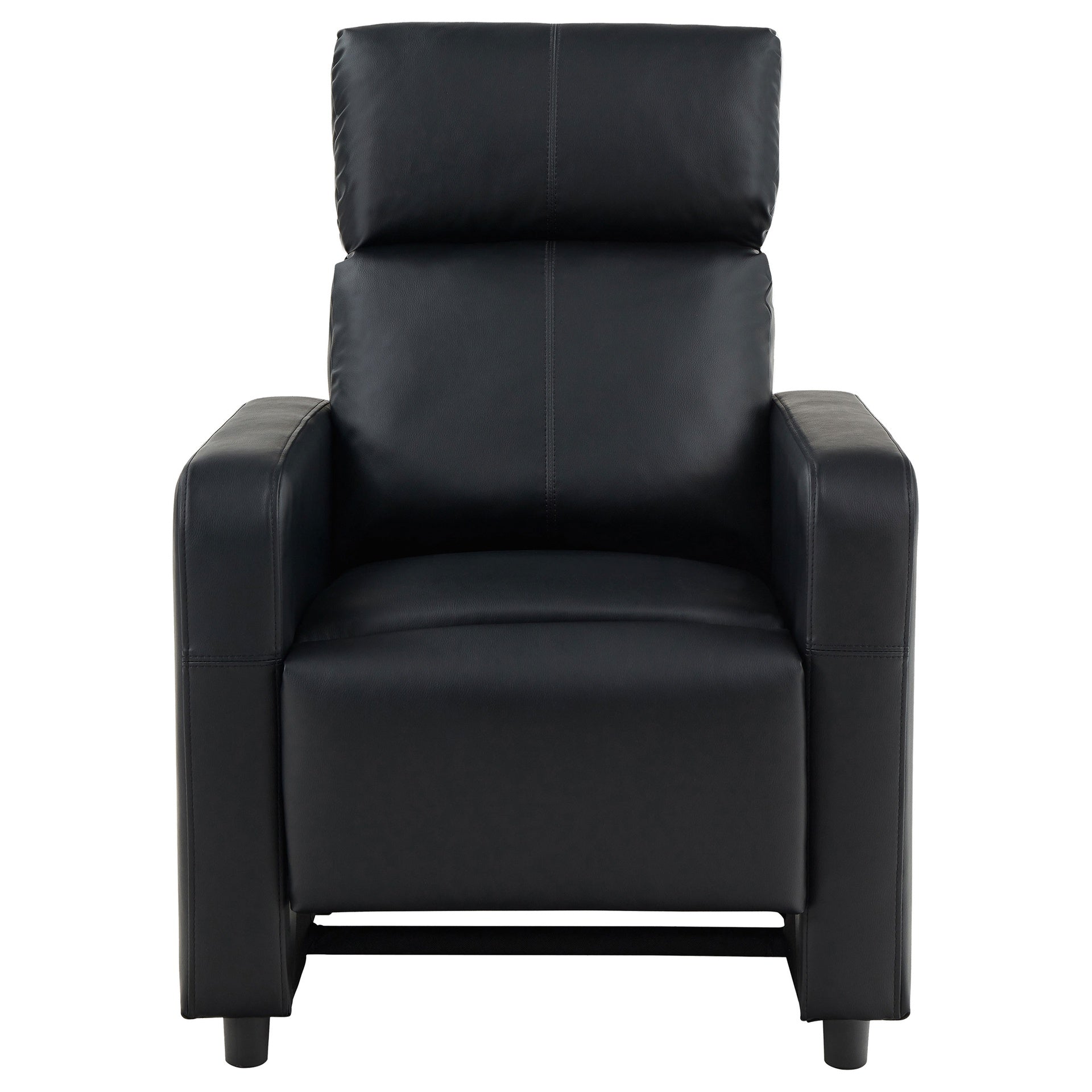 Warren Black Upholstered 5-seater Home Theater with 4 Wedge Consoles