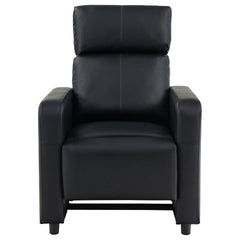Warren Black Upholstered 5-seater Home Theater with 4 Wedge Consoles