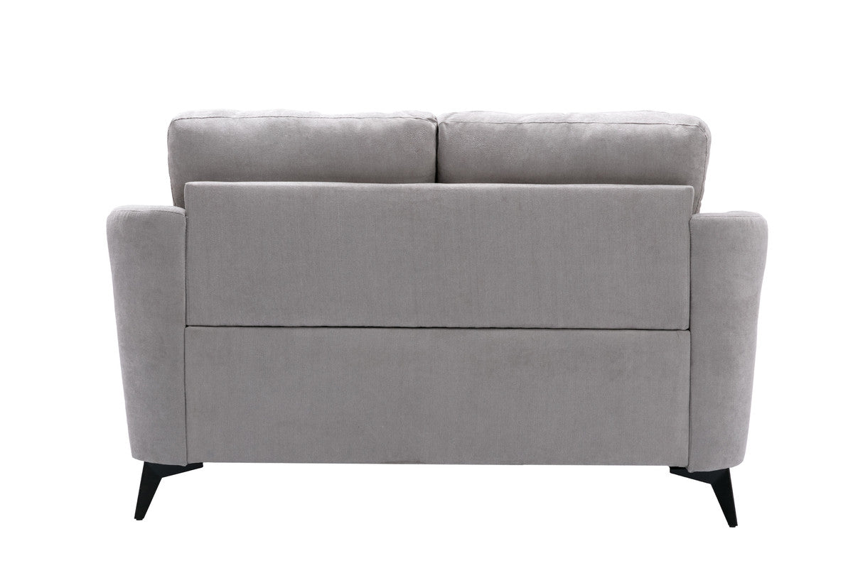 Carlotta 60"W Light Gray Woven Fabric Loveseat