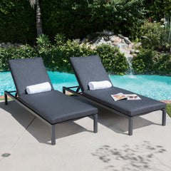 NAVAN CHAISE LOUNGE - DARK GREY