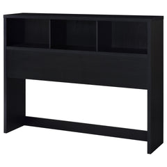 Geary Black 3-piece Queen Bedroom Set with Bookcase Headboard