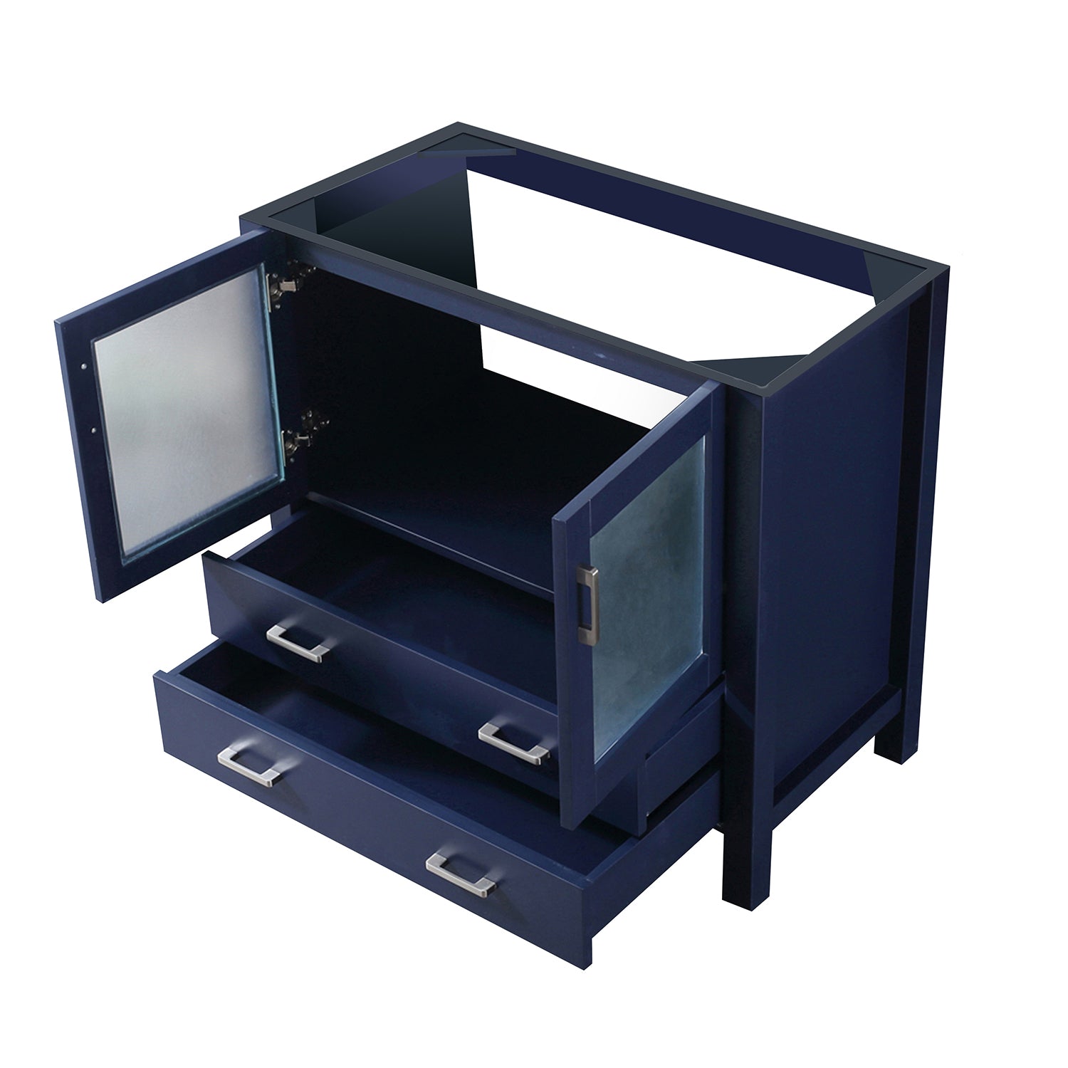 Navy Blue Bath Vanity 36 in. W x 18.25 in. D
