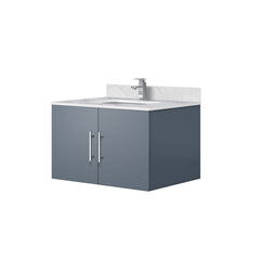 Dark Grey Bath Vanity 30 in. W x 22 in. D, Carrara Marble Top, and Faucet Set